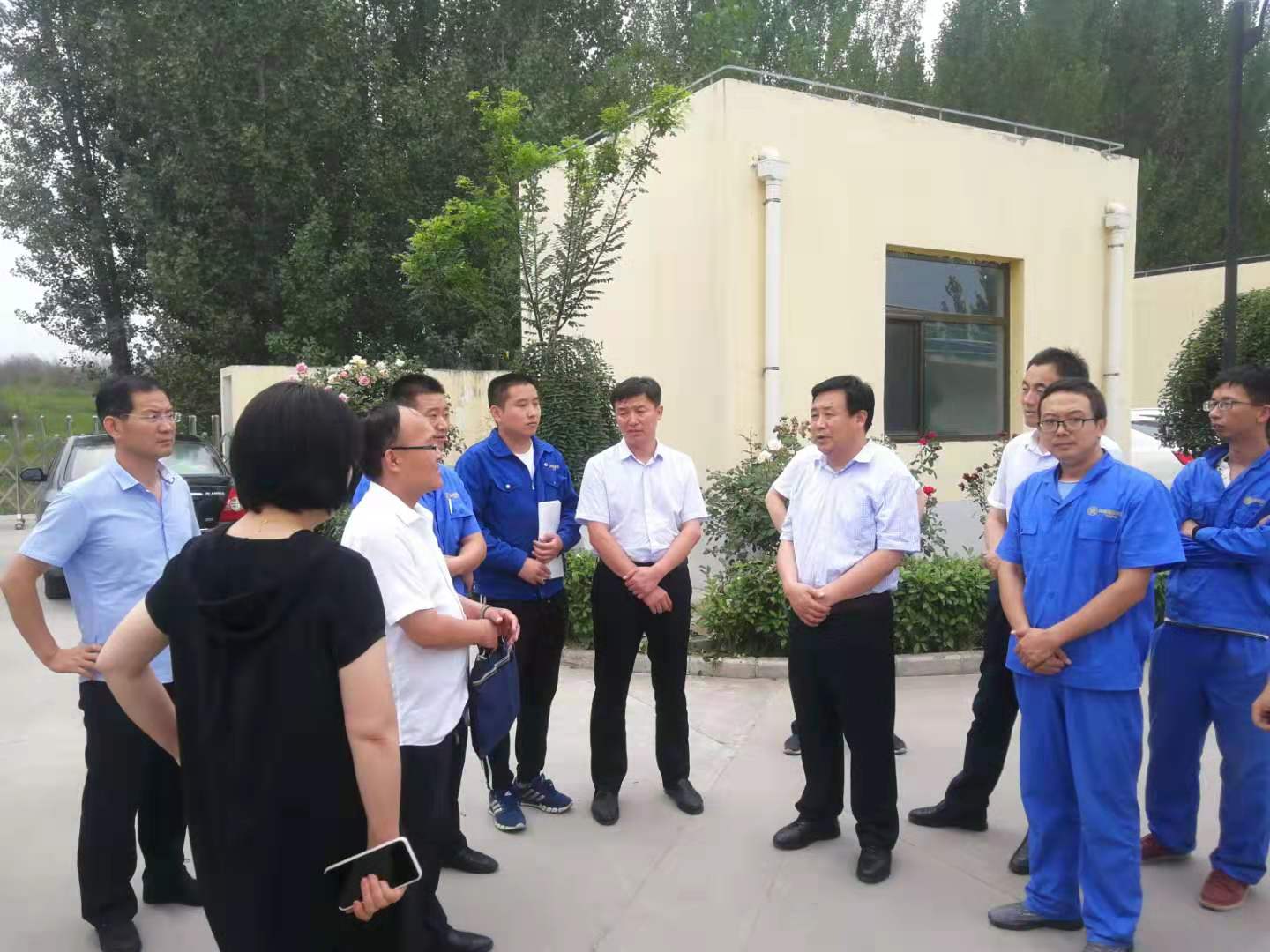 韩都会委常委、副市长张新庄到水情形公司韩都会金城区污水处置惩罚厂调研