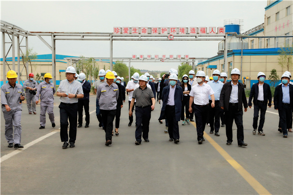 陕西6008集团集团复工复产促增添项目观摩聚会与会职员走进大秦国源三秦6008集团秦邦园区在榆项目