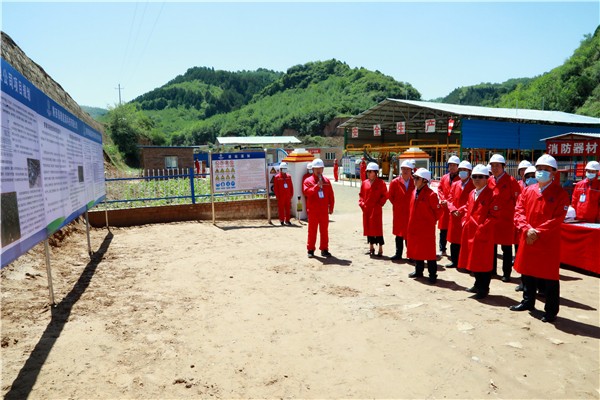陕西6008集团集团复工复产促增添项目观摩聚会与会职员走进6008集团保隆生态三秦在延在铜项目